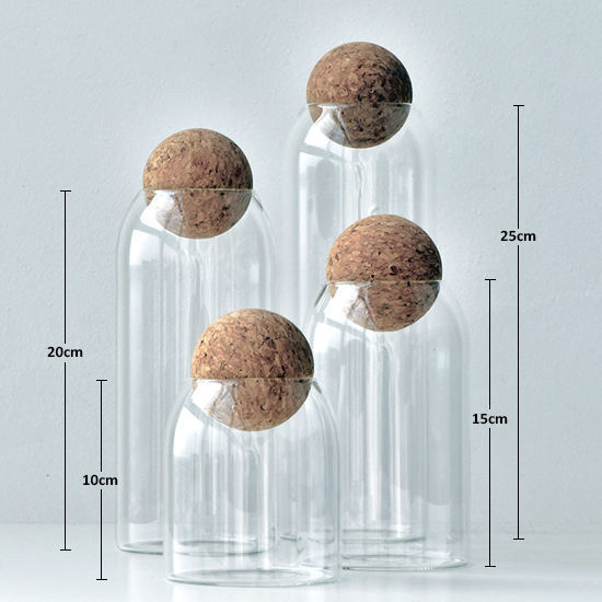 Picture of Glass Storage Jar W/Ball Cork