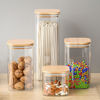 Picture of Glass Food Canister W/Wooden Lid