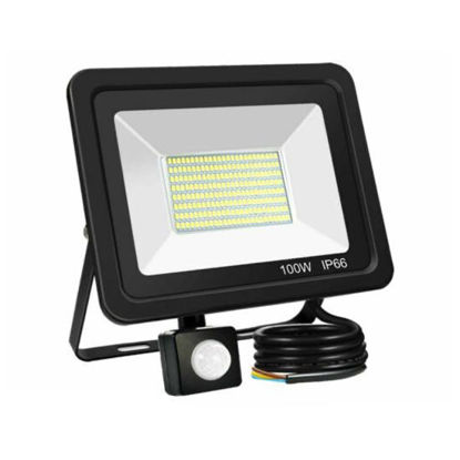 Picture of Led Flood Light 100W with PIR Sensor (White)