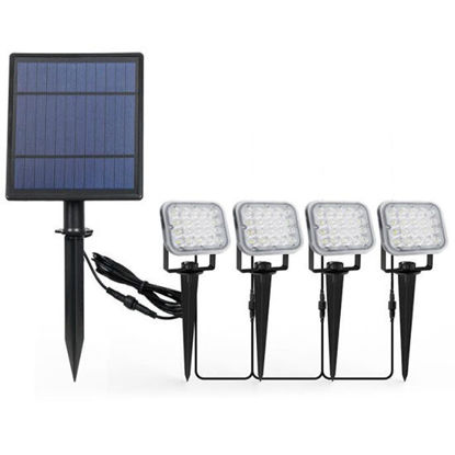 Picture of 4 Pcs Solar Square Spike Garden Light TS-06-4 (RGB)