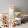 Picture of Glass Food Canister W/Wooden Lid