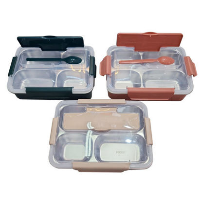 Picture of Lunch Box With 4 Compartment & Spoon
