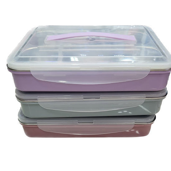 Picture of Lunch Box 4 Compartment With Chopstick & Spoon