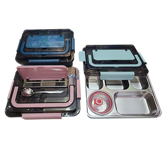 Picture of Lunch Box With 5 Compartment + Spoon & Chopstick