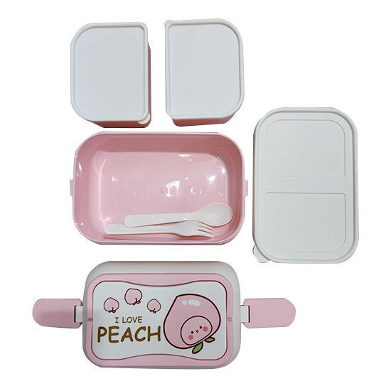 AFC Trading. Avocado/Peach Lunch Box with 3 containers