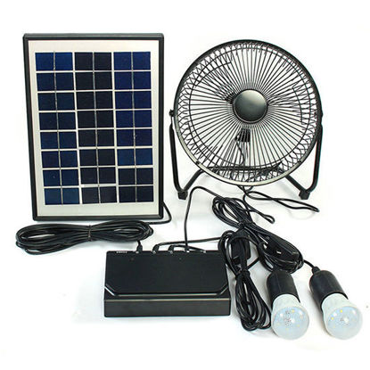 Picture of Mini Solar System (2 Bulb LED + Fan + Mobile Charger)