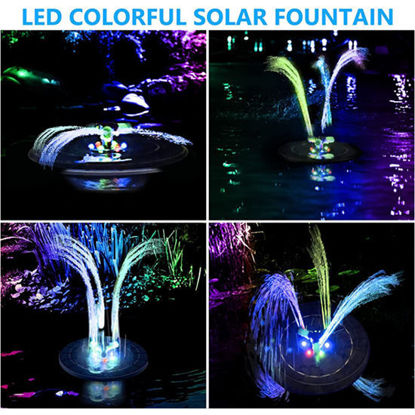 Picture of Solar Fountain With RGB Light (23cm)