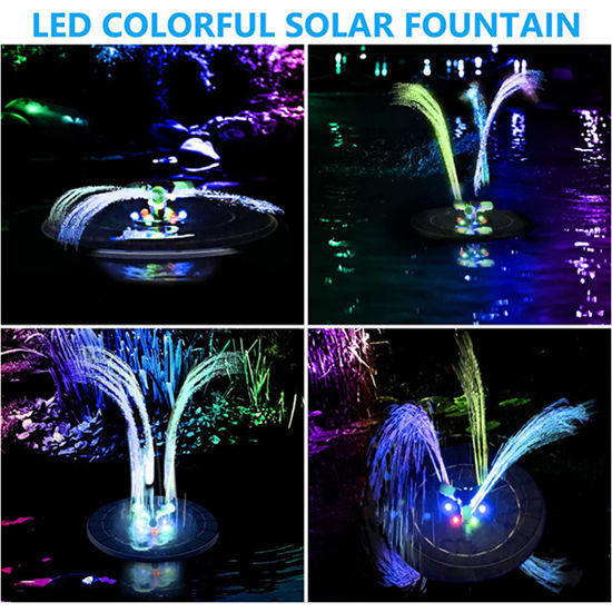 Picture of Solar Fountain With RGB Light (23cm)