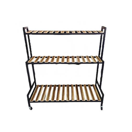 Picture of 3 Tier Shelf With Wheels -  100 x 104 x 15cm (Top) x 25cm (Middle) x 40cm (Bottom)