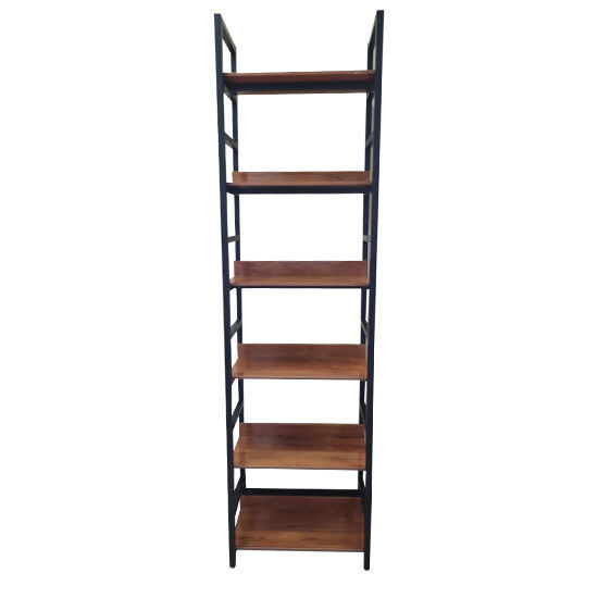 Picture of Wood and metal rack with  6 shelves - 220x60x30cm