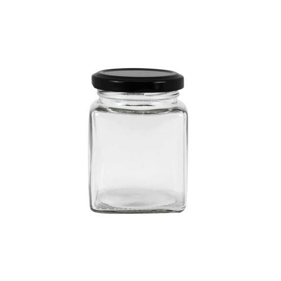 Picture of 4 Sides Jar with Metal Cover 200ml (6 x 9cm)