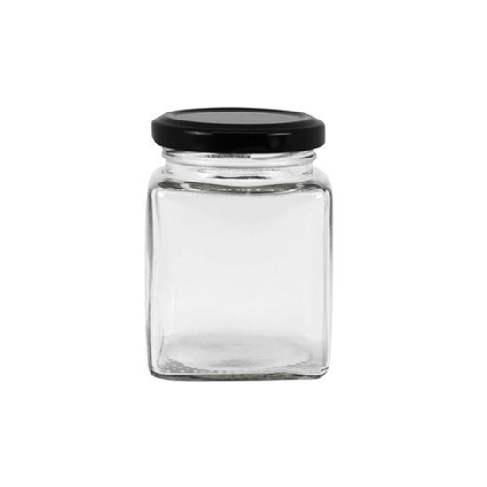 Picture of 4 Sides Jar with Metal Cover 250ml (7 × 10cm)
