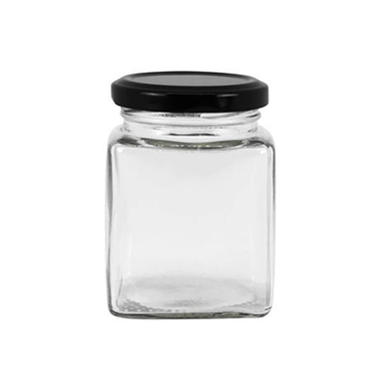 Picture of 4 Sides Square Jar with Metal Cover 730ml (9 x 12cm)