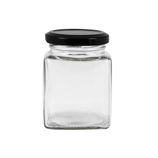 Picture of Square Jar with Lid (Dimensions: 9 x 12cm)