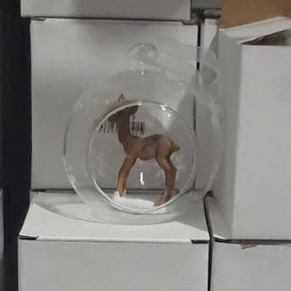 Picture of Xmas Deco Stag - Glass Ball 8cm