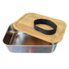 Picture of Metal Bento Box with Wooden Lid & Elastic Band (17 x 11 x 5cm)