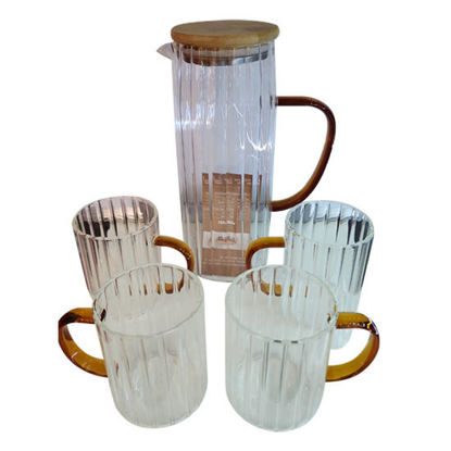 Picture of Glass Jug 1000ml with 4 tumblur