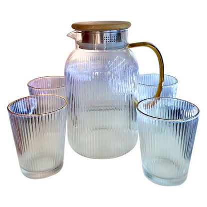Picture of Glass Jug 1,500ml With 4 Tumblur