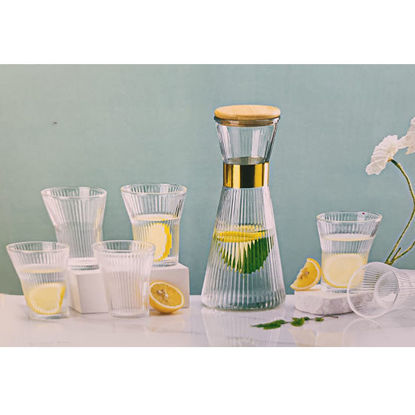 Picture of Glass Jug with 6 tumblur