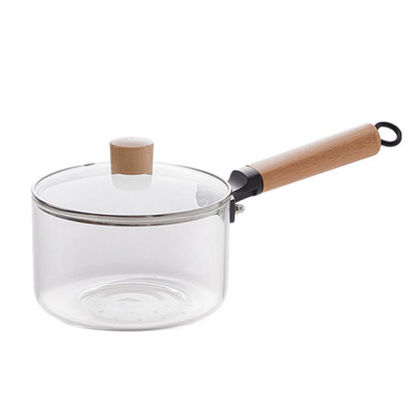 Picture of Glass Saucepan With Wooden Handle