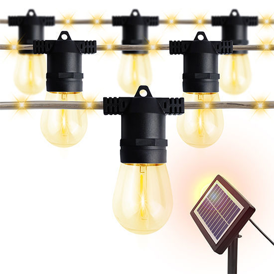 Picture of Solar String Lights W/Fairy Rope 8.84 Mts-10 Bulbs-S14-2910-SS-2W (Warm White)