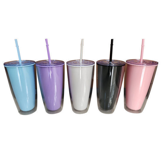 Picture of Double Wall Cup with Straw - 700ml