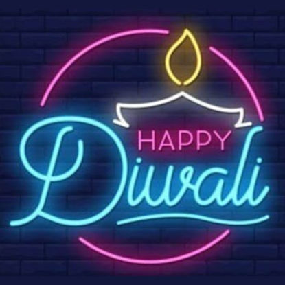 Picture of Happy Divali W/Diya Neon Light