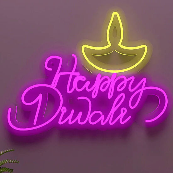 Picture of Happy Divali W/Diya Neon Light