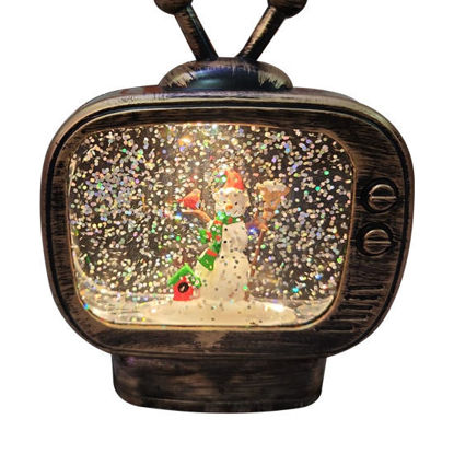 Picture of Xmas Vintage Tv Glitter W/Light