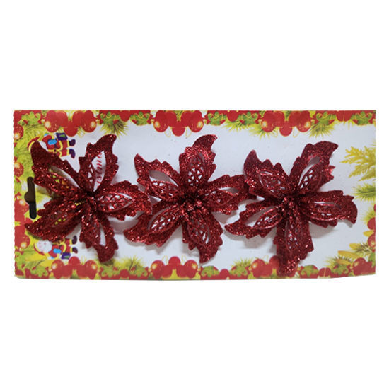 Picture of Xmas Red Flower (3pcs)