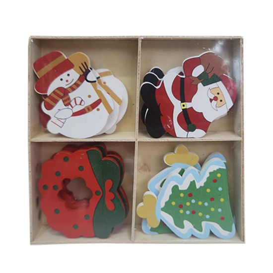 Picture of Xmas Wood Deco (12pcs)