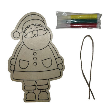 Picture of DIY Santa Wooden Colouring (3 Pens Included)
