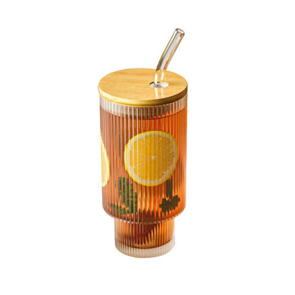 Picture of Glass Tumblur With Straw