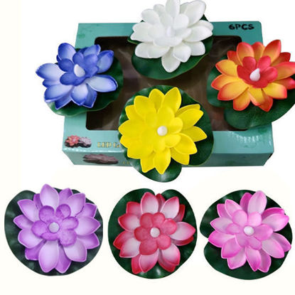 Picture of Led Light Lotus Flower W/Water Sensor 10cm (Battery Operated)