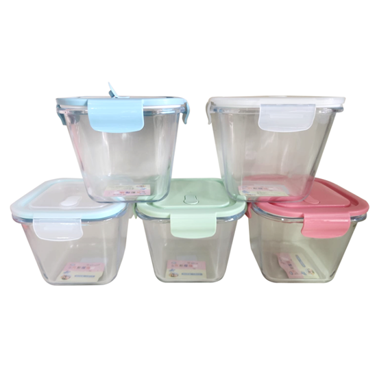 Picture of Glass container with clip lock and steam vent - 1000ml