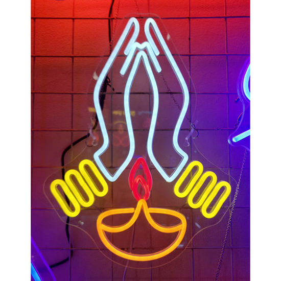 Picture of Namaste Diya/Hand Neon Frame