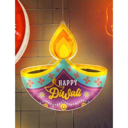 Picture of Happy Divali Diya Frame Light