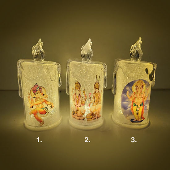 Picture of Acrylic Candle Ganesh / Luxmee -  9cm