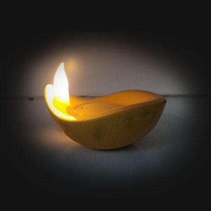 Picture of Diya Gold Peacock Led Light (Water Sensor)