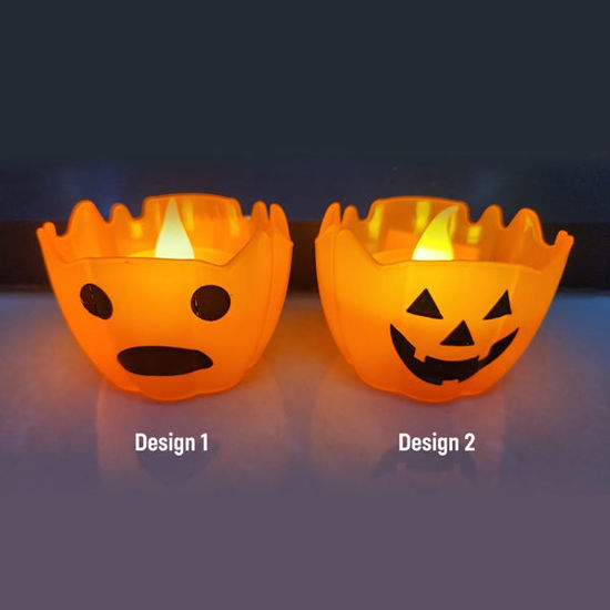 Picture of Halloween Pumpkin tealight candle
