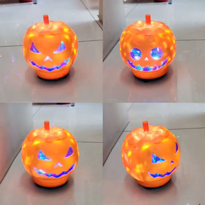 Picture of Halloween Moving Pumpkin With Spooky Laugh & Disco Light