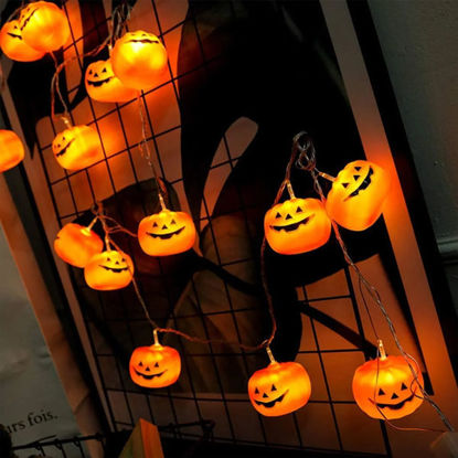 Picture of Halloween Pumpkin String Light 10pcs (Flashing Light)