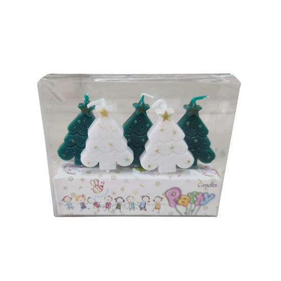 Picture of Xmas Mini Tree Candles - 5pcs