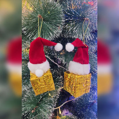Picture of Xmas Hat on Giftbox (1pair)