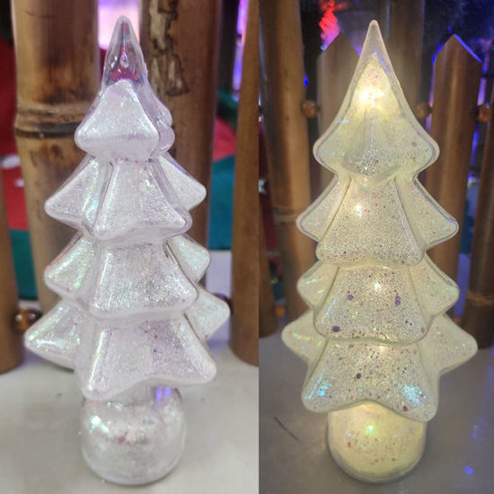 Picture of Xmas Snow White Tree with Light - 25cm