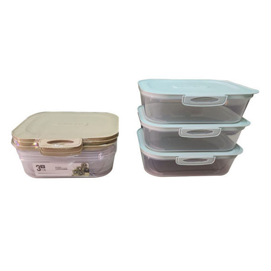 Picture of Rectangle Food Container 3pcs (12x16cm)