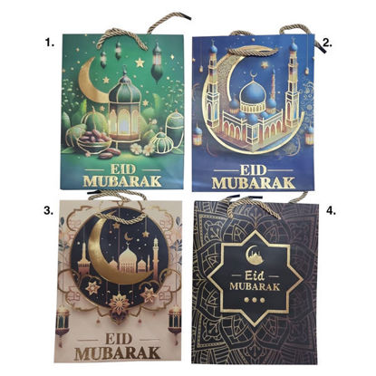 Picture of Eid Mubarak Paper Bag Small (18 x 10 x 23cm)