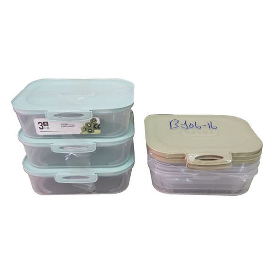 Picture of Plastic Food Container - 3pcs (10x12cm)
