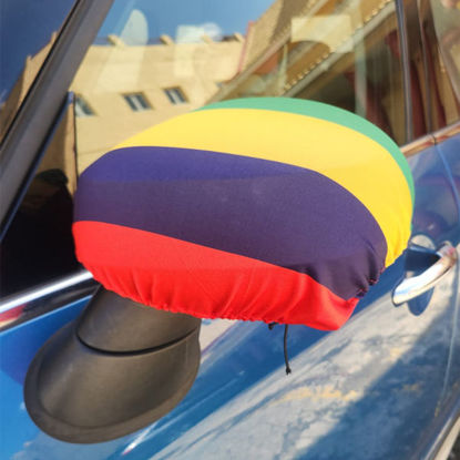 Picture of Mauritius Flag Cover for Side Mirror (cars) - pair