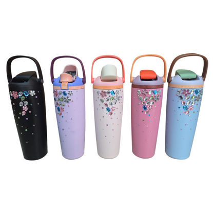 Picture of Vacuum Flask with Handle (Flower Design)